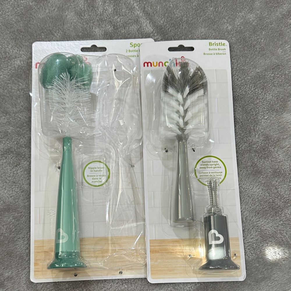 Munchkin Dual Brush Set - Teal and Gray
